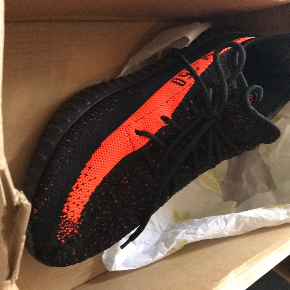 UA red yeezy V2